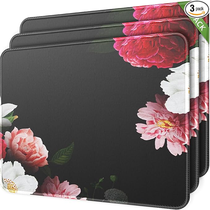 MROCO 3-Pack Mouse Pads, 30% Larger Surface, 8.5 x 11 in, Non-Slip Rubber Base by MROCO