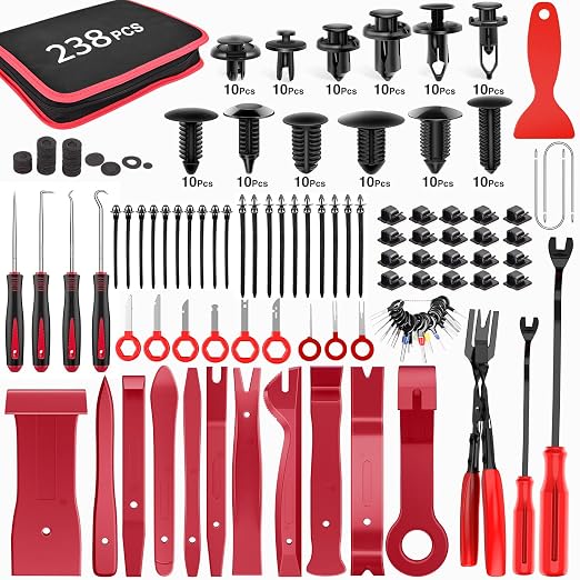 GOOACC 238Pcs Trim Removal Tool, Auto Push Pin Bumper Retainer Clip Set by GOOACC