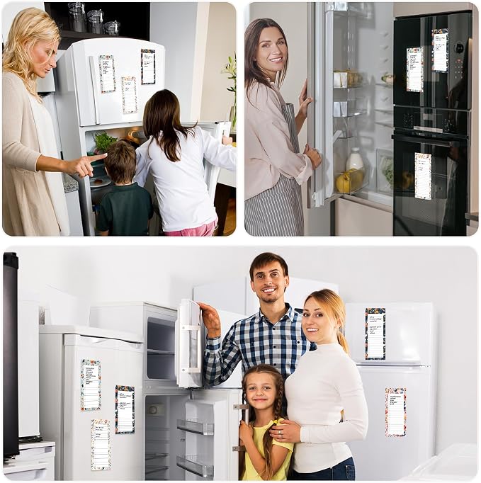 Koogel Magnetic Note Pads for Fridge, 4 Pack 200 Sheets Refrigerator Note Pad - Image 6