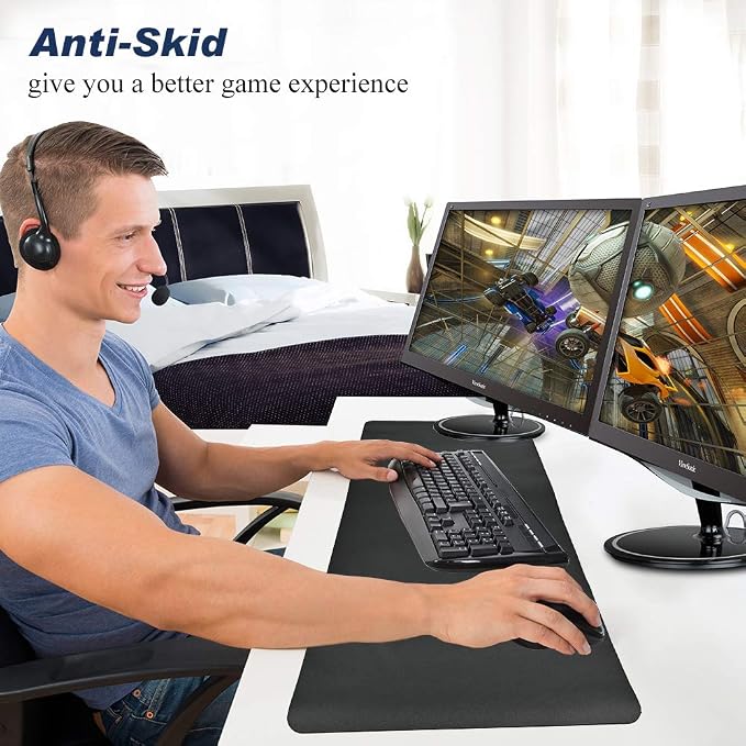 Desk Pad for Office Home 31" x 13", PU Leather Waterproof Large Desk Writing - Image 3