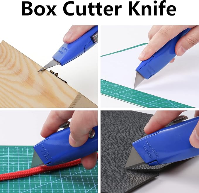 DIYSELF 2Pack Utility Knife Box Cutter Retractable Blade Heavy Duty PVC Pipe - Image 2
