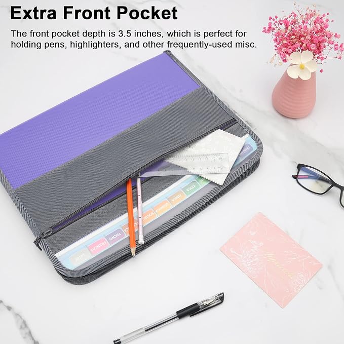NAFY Accordion File Organizer, 13 Pockets Expanding File Folder - Image 4