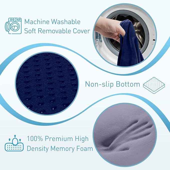 BlissTrends Seat Cushion, 5.2in Thick Memory Foam Cushions - Image 3