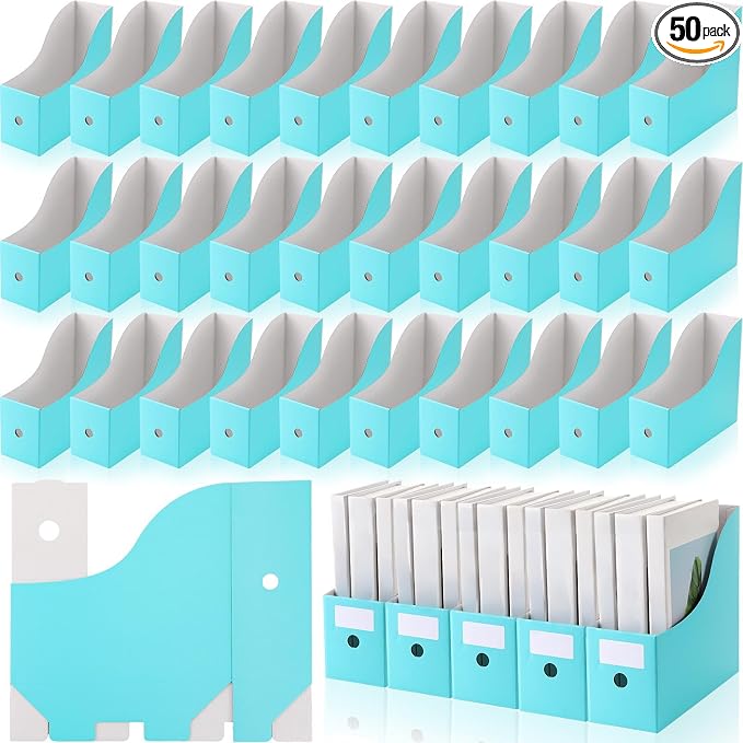 Geyee 50 Pcs Cardboard Magazine Holder Magazine File Holder Magazine Storage by Geyee