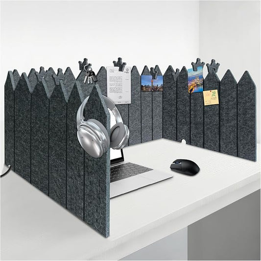 BXI Foldable Felt Desk Divider, 16.5 x 86 Inches Non-Tip Privacy Panel Partition by BXI
