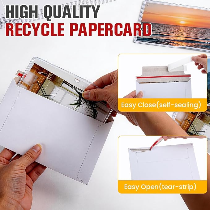 500 Pack Rigid Mailers, Perfect Size Shipping Envelopes - Image 3
