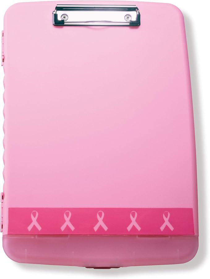 Officemate Breast Cancer Awareness BCA Slim Clipboard Storage Box - Image 2