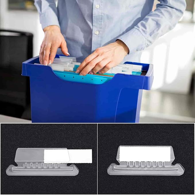 File Folder Tabs, Selizo 100 Sets Hanging File Folder Labels 2" Tabs and Inserts - Image 4