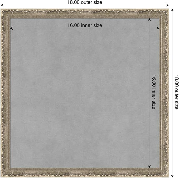 Amanti Art Silver Framed Magnetic Board 18x18 Small Vision Board - Image 2