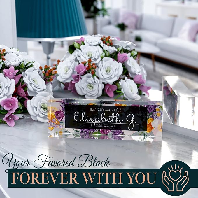 Desk Name Plate Personalized, Custom Name Plates 2½/x8 Inches, Thick - Image 5