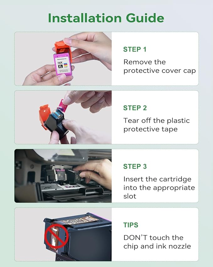 67XL Ink Cartridges Black Color Combo Pack Replacement for HP Ink 67 HP67XL 67 XL Compatible with DeskJet 2755e 2700 2700e 4155e 4100 Envy 6000 6055e 6455e Printer-DeskLoop Office