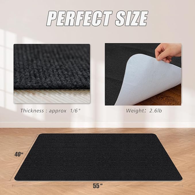 Sycoodeal Office Chair Mat for Hardwood Floor, Office Computer Gaming Chair Mat - Image 3