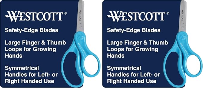 Westcott 15968 Right- and Left-Handed Scissors, Classic Kids' Scissors by Westcott
