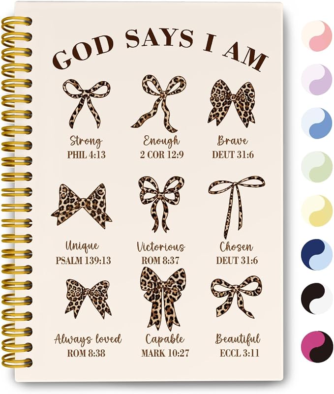 THDSE Bible Journal for Women, Christian Prayer Journal Leopard Notebook Gifts by THDSE