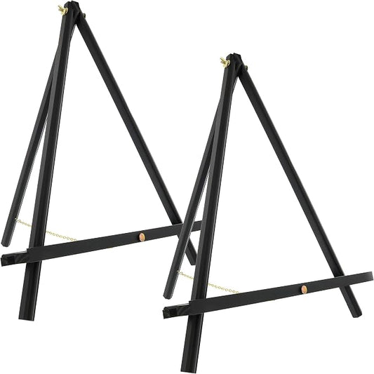 U.S. Art Supply 20" Black Wood Tabletop Easel by USArtSupply