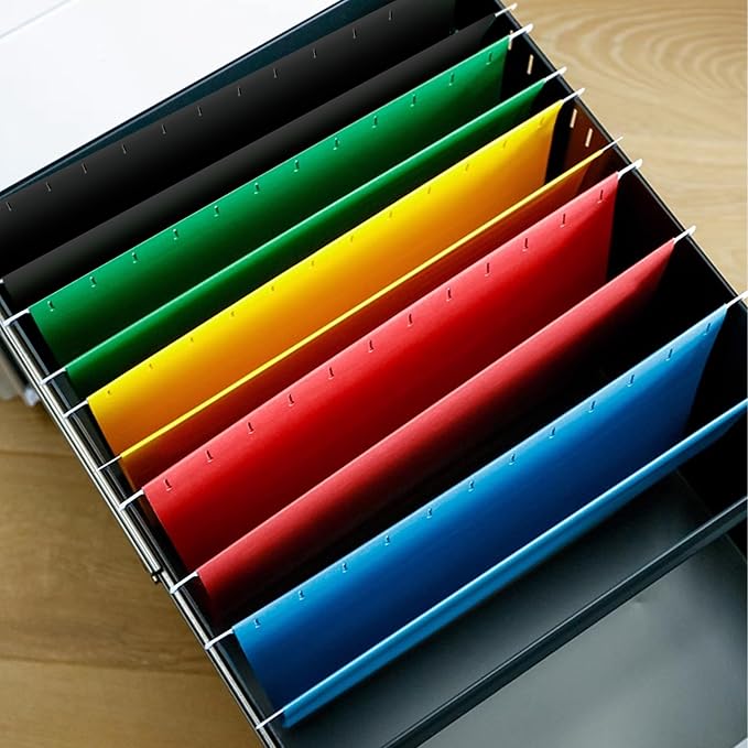 pmybupo Hanging File Folders, 25 Pack Letter Size Black Hanging File Folders - Image 5