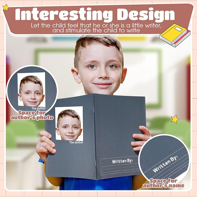 Henoyso 12 Pcs Primary Composition Notebook K-2 9 3/4 x 7 1/2 Inch Primary Journal, Back to School Supplies, Bulk Blank Writing Book for Kid to Write Draw Journal 60 Page Notebooks (Boho Color)-DeskLoop Office