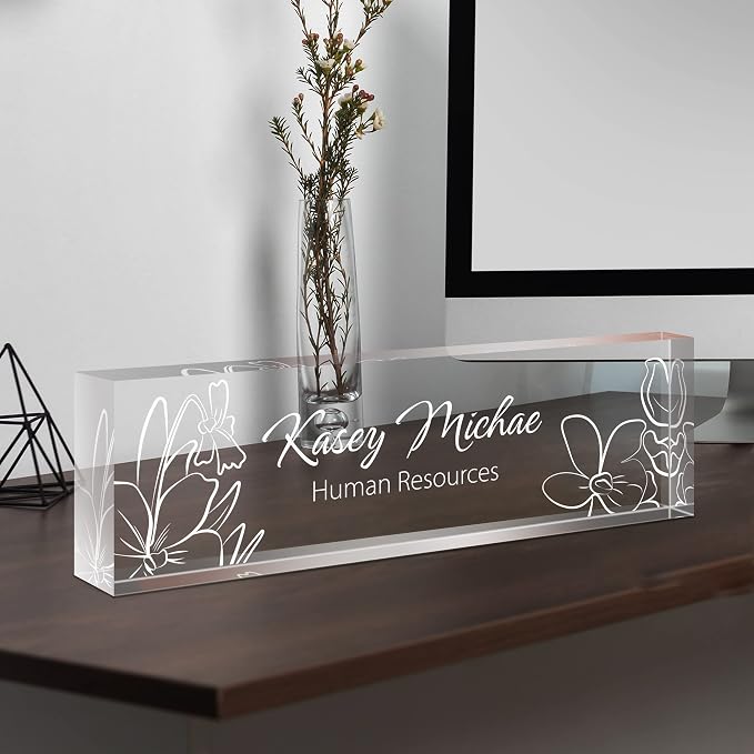 Gowelly Office Engraved Acrylic Name Plate - Image 2