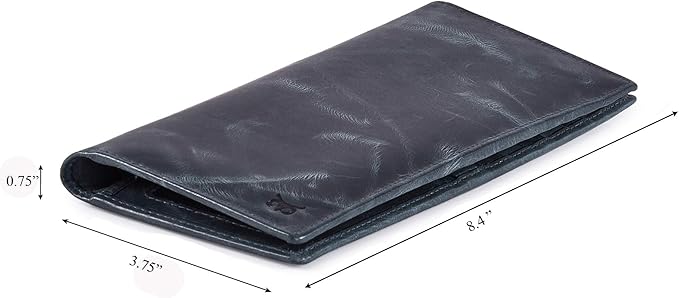 Long Wallet for Men Women Real Leather Bifold RFID Stylish Slim Handmade 2 ID - Image 2