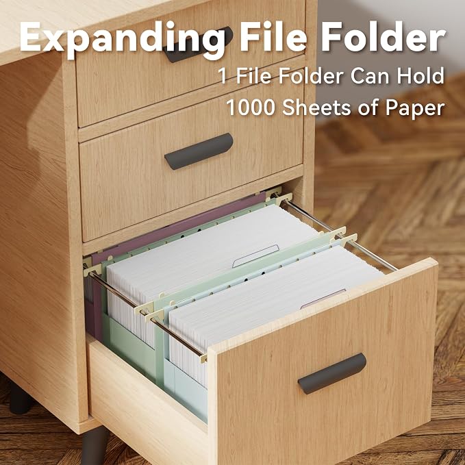Ansook Plastic Hanging File Folders, Expandable Letter Size 4 Inch File Folders - Image 6