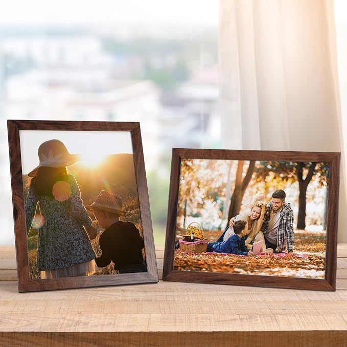 Giftgarden 8.5x11 Picture Frame Brown Set of 12, Wall or Tabletop Display - Image 8