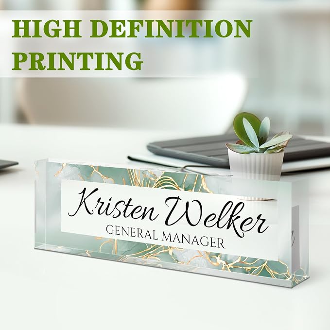 Name Plate for Desk, Desk Name Plate Personalized, Office Decor for Women Men - Image 3
