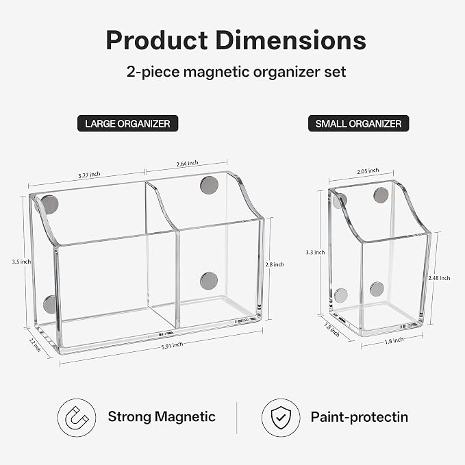 HBlife Magnetic Dry Erase Marker Holder Set - Image 2