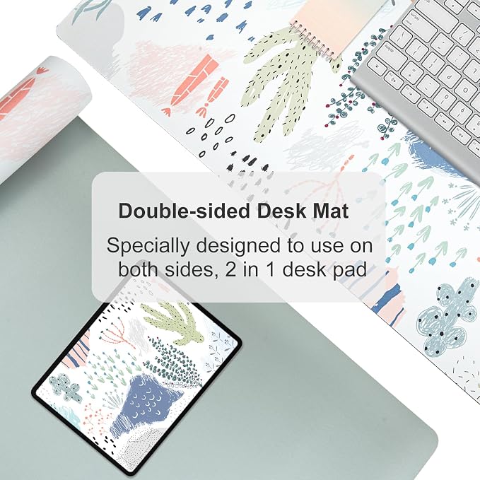 Colorful Star Large Mouse Pad, Waterproof PU Leather Abstract Desk Mat - Image 5