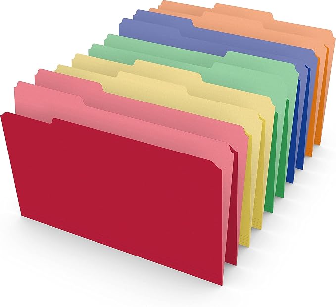 Staples Heavyweight File Folders, Legal Size, Durable Paper Stock by Staples