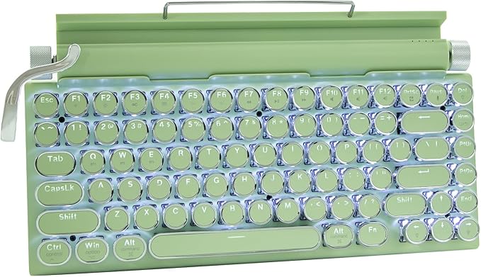 Adventurers Retro Typewriter-Style Mechanical Keyboard, 83 Keys, 75% Compact by Unknown