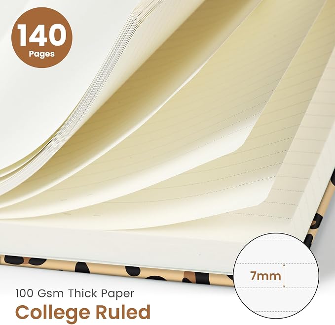 Taja Spiral Journal Notebook for Women, Pretty Hardcover Lined Notebook for - Image 2