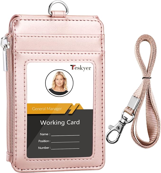 Teskyer Leather ID Badge Holder by TESKYER