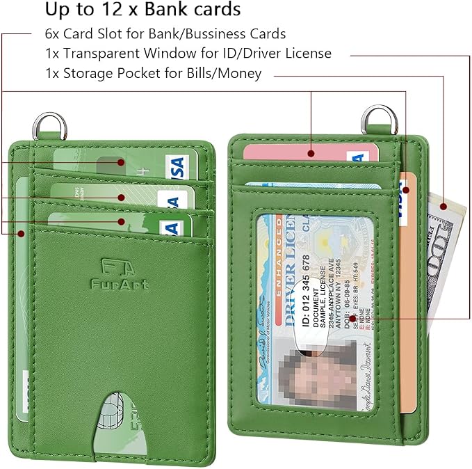 FurArt Slim Minimalist Wallet RFID Credit Card Holder - Image 6