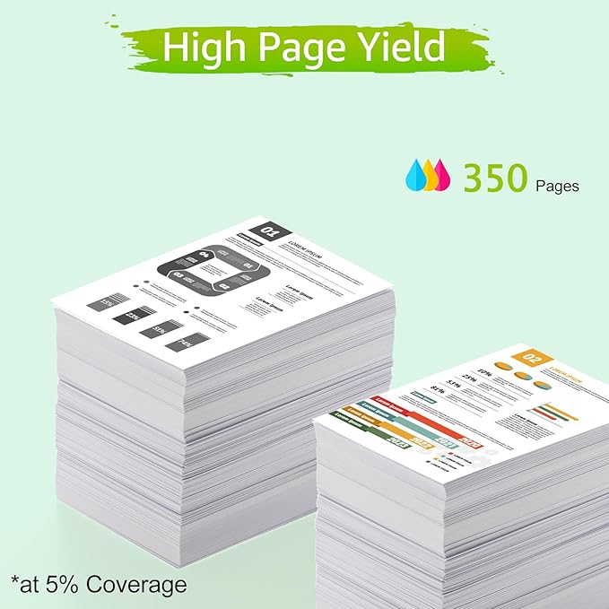 greencycle Remanufactured Ink Cartridge Replacement for HP 65 65xl Compatible for Envy 5055 5052 Deskjet 2655 3755 2622 2624 3758 3752 3732 3730 3722 3721 Printer (2 Pack, Tri-Color)-DeskLoop Office