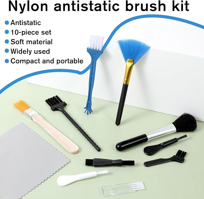 10 Pcs Mini Anti Static Keyboard Cleaning Brush Kit Nylon Dust Brushes - Image 7