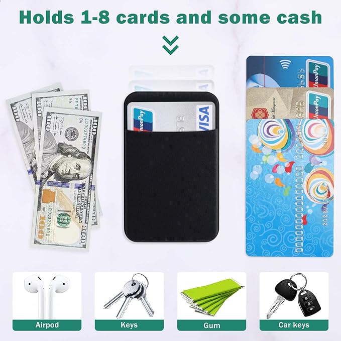 3Pack Cell Phone Card Holder Pocket - Image 3
