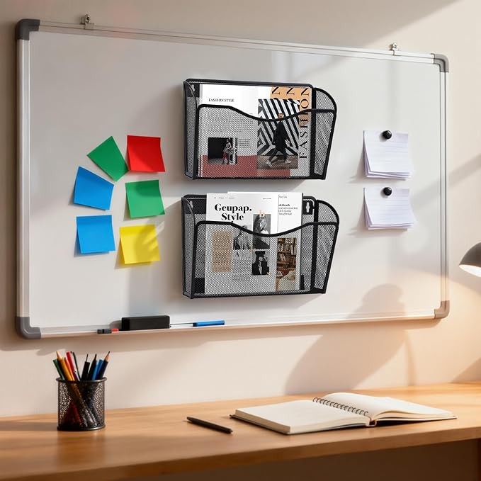 AGPTEK Magnetic File Holder, Hanging Wall Storage Rack - Image 2
