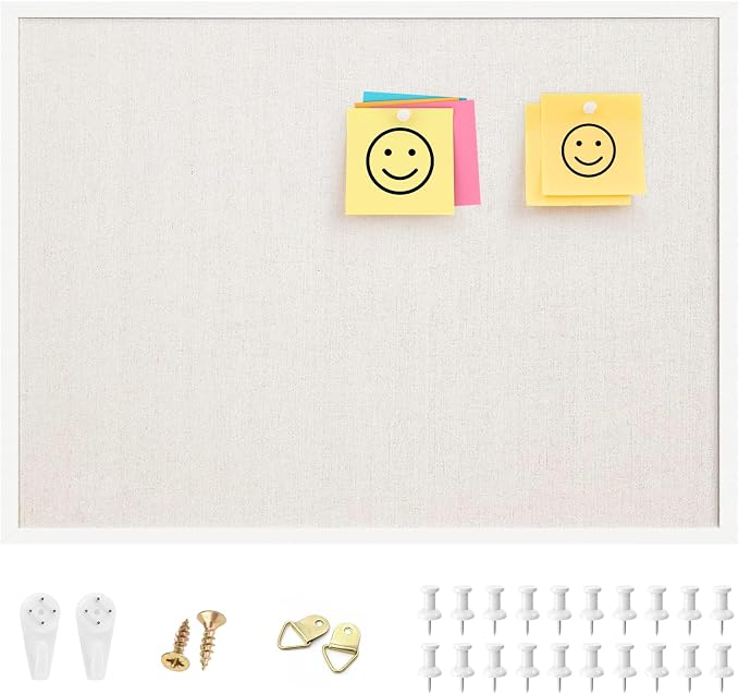 OWLKELA 17"x23" inch Linen Cork Board, by OWLKELA