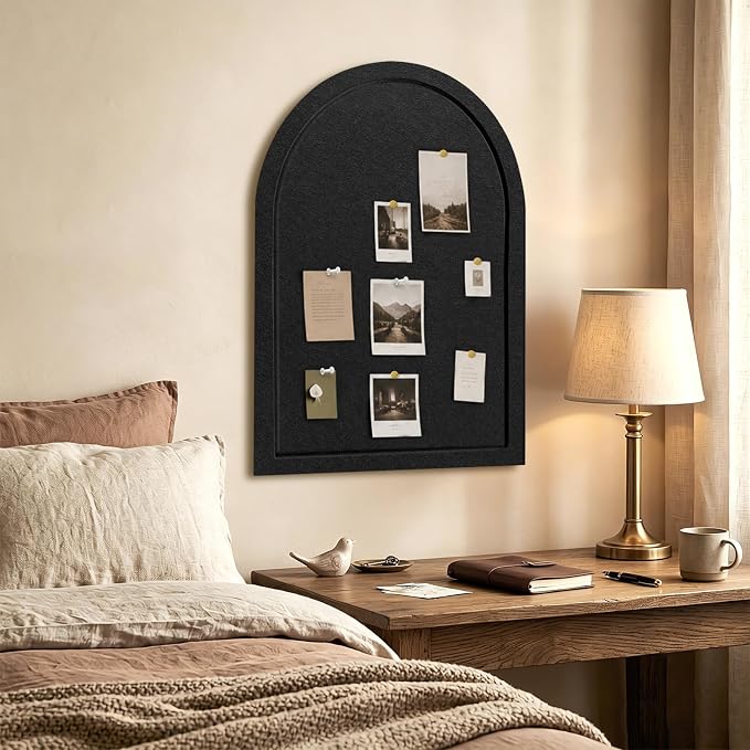 VABAMNA Arched Felt Bulletin Board 24" x 18", Grooved Edge Foldable - Image 7