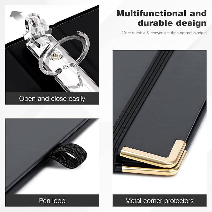 Ospelelf 3 Ring Binder 1 Inch, Clipboard Binders - Image 4