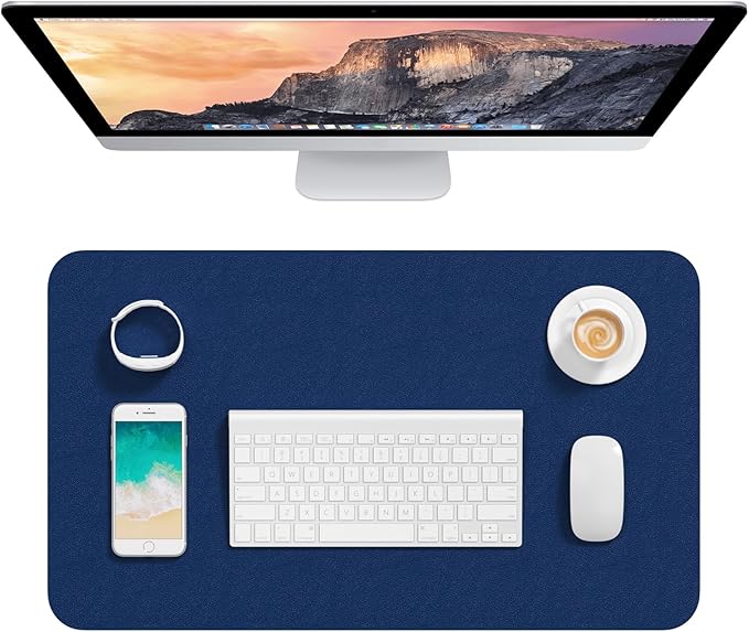 Hsurbtra Desk Pad, 23.6" x 13.8" PU Leather Desk Mat, M Extended Mouse Pad by Hsurbtra