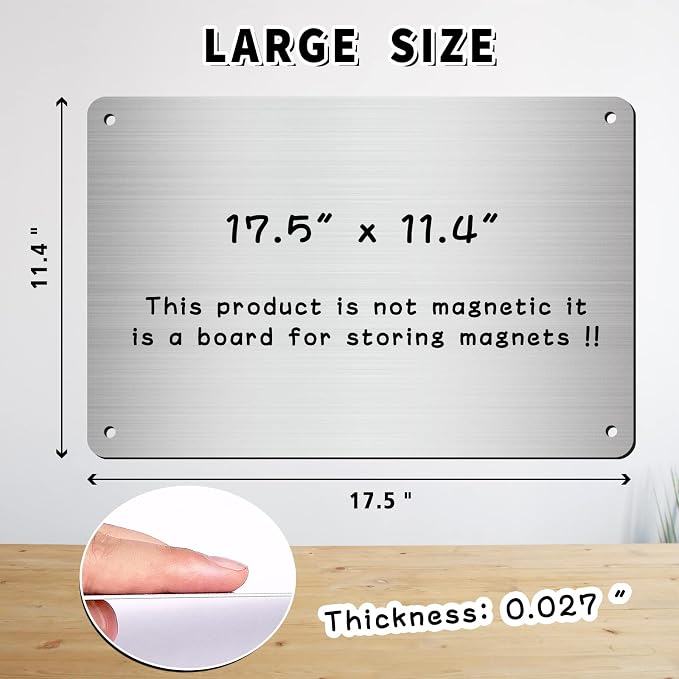2Pack Magnetic Board 17.5" x 11.4" Magnet Bulletin Board is Suitable - Image 2