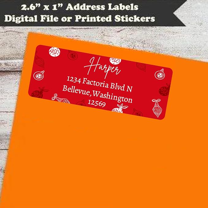Christmas Return Address Labels Personalized - Image 3