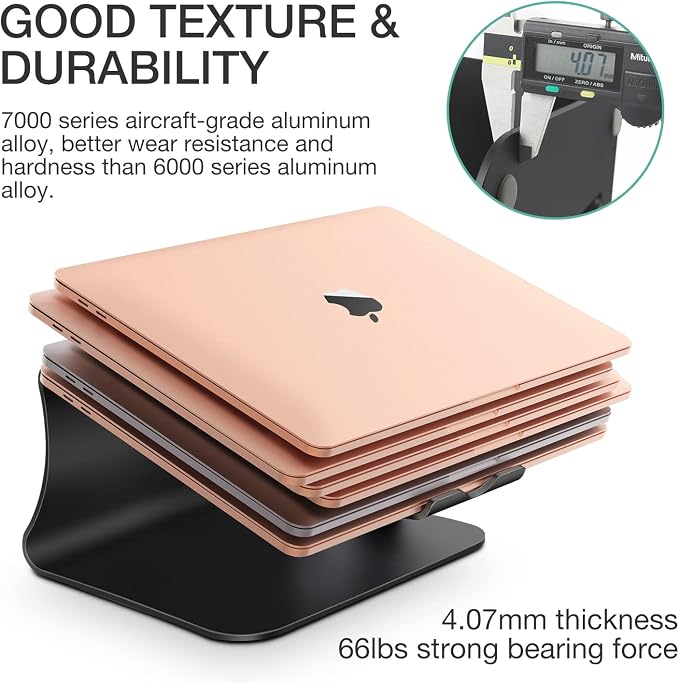 Laptop Stand, Aluminum Notebook Holder Riser Heat-Vent - Image 6