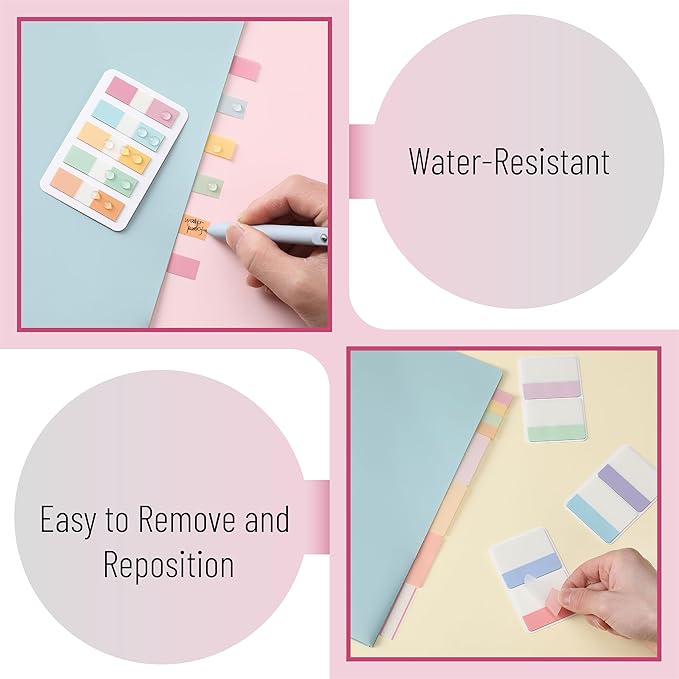 Mr. Pen- Sticky Index Tabs, 500 Pcs, 21 Sets, Colorful Sticky Tabs for Notebooks, Page Markers, Page Tabs for Binders, Page Tabs Sticky Tabs for Books, Notebook Tabs, Back to School Supplies-DeskLoop Office