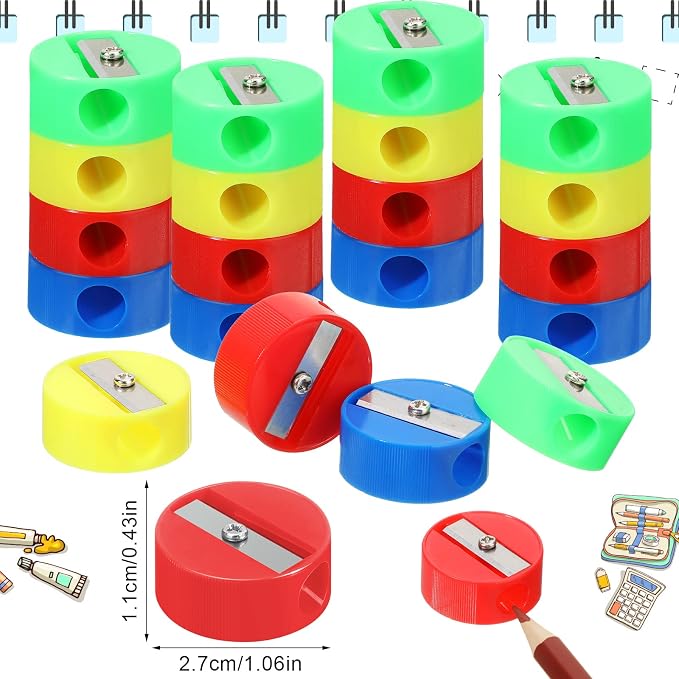 Fainne 200 Pcs Pencil Sharpeners Bulk, Mini Manual Pencil Sharpeners Handheld - Image 2