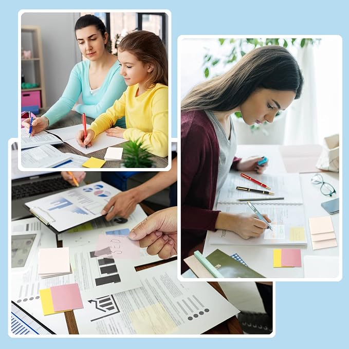 ENLUOM 400 Sheets Colored Transparent Sticky Notes - Image 6
