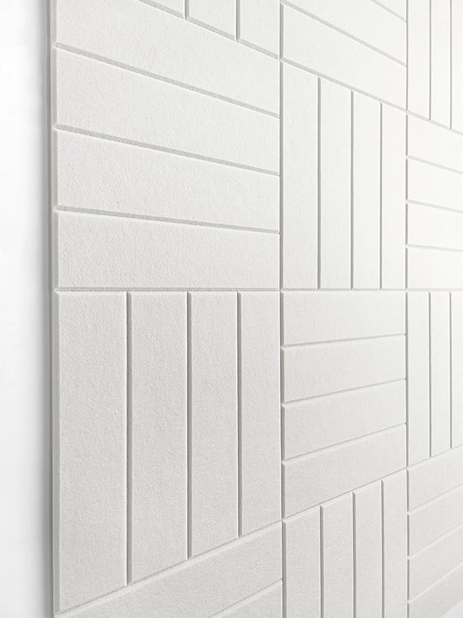 Large Cork Board Alternative - 12-Pack Felt Wall Tiles with Safe Removable Adhesive Tabs, Cork Wall Tiles Bulletin Board Home Office Essentials - Warm White-DeskLoop Office