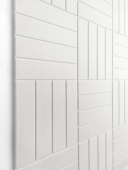 Large Cork Board Alternative - 12-Pack Felt Wall Tiles with Safe Removable Adhesive Tabs, Cork Wall Tiles Bulletin Board Home Office Essentials - Warm White-DeskLoop Office