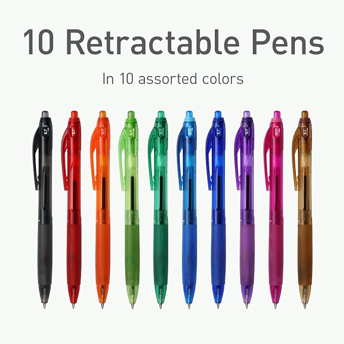 Pentonic B-RT Retractable Ballpoint Pens, 10 Colors Tip, 0.7 mm Fine Point - Image 3